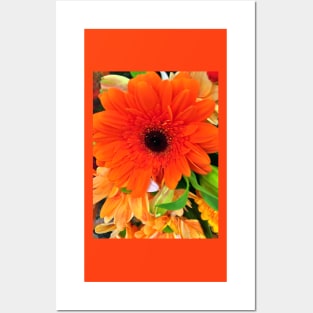 Orange Floral Display - Autumn Bouquet - Flowers Posters and Art